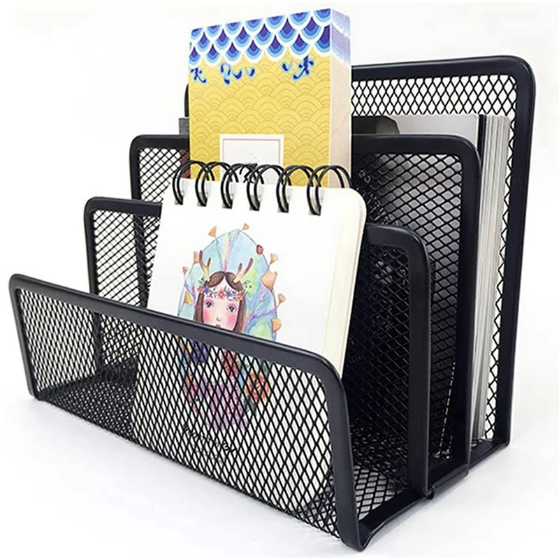 2X Desk Mail Organizer Small File Holders Letter Organizer Document/Filing/Folders/Paper Organizer For Desktop