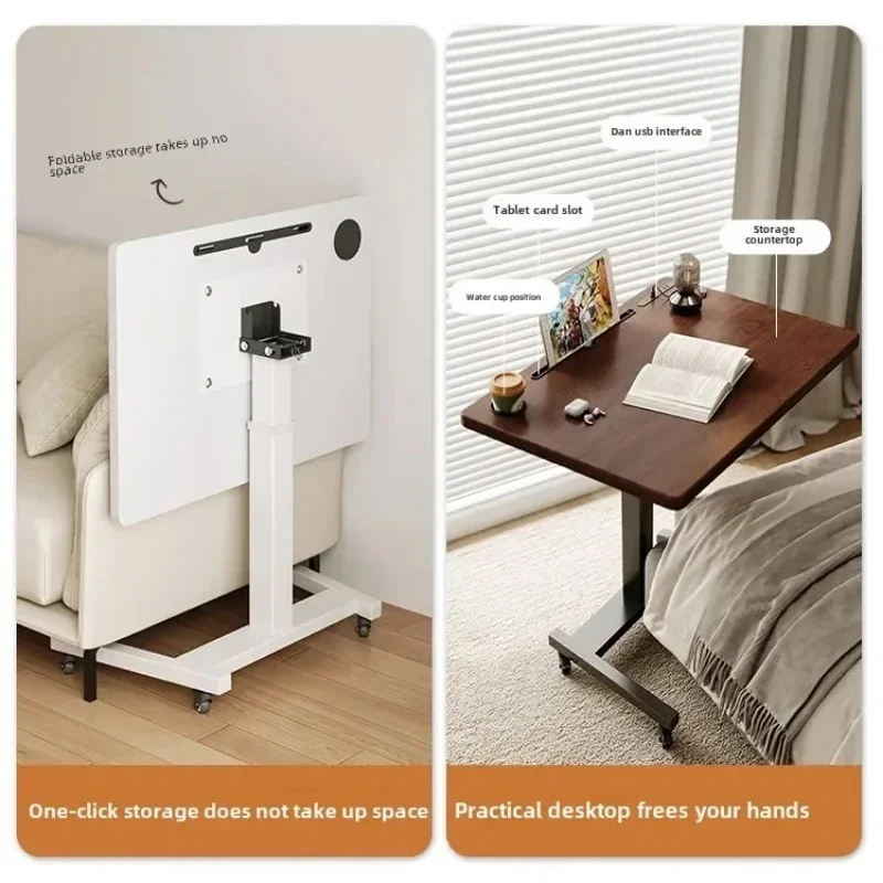 高さ調節可能なコンピューターデスク ライブストリーミング用のモバイル小型デスク ホームスタディオフィスデスク スタンディングエスクリトリオ ゲームデスク