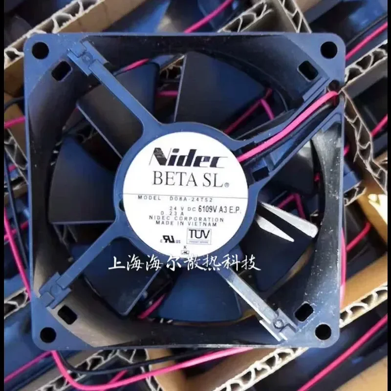 for NIDEC D08A-24TS2 Original 8cm 8025 24V 0.23A 80x80x25mm Inverter Cooling Fan