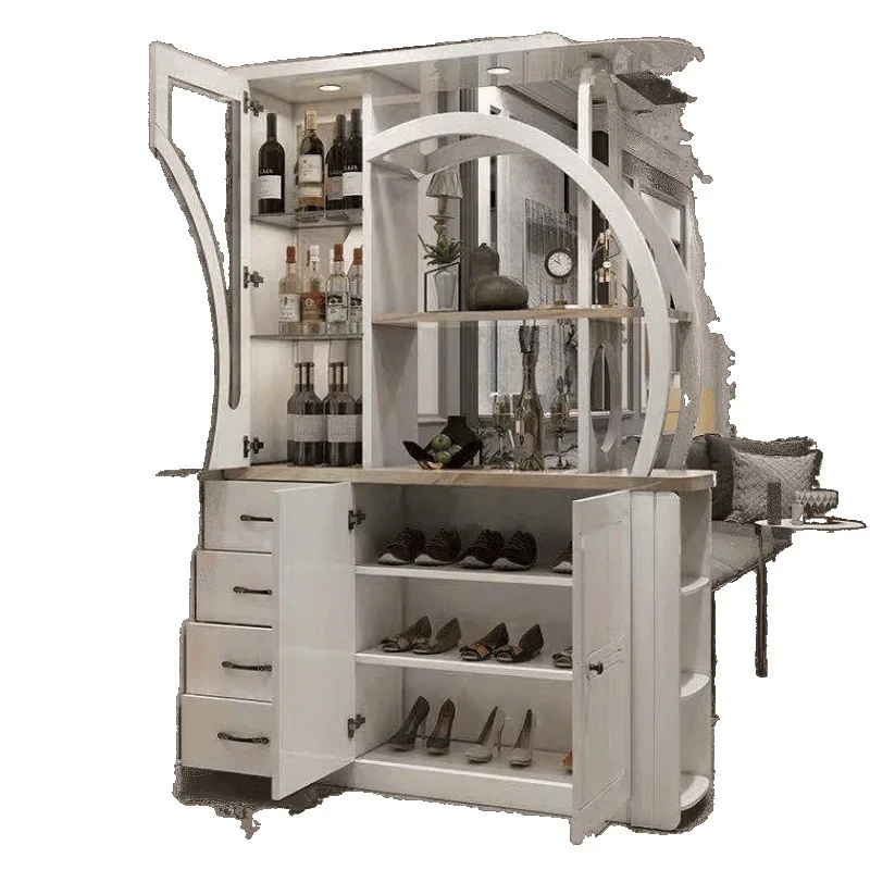Living room partition cabinet Double-sided shoe Entry door screen locker Modern simple foyer wine Decorative