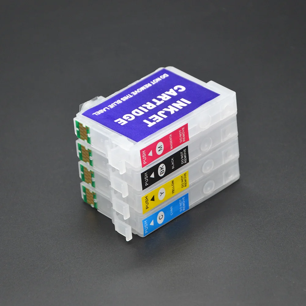 4 unidades 297 T2971/T2962/T2963/T2964 cartucho de tinta de recarga vazio com chip descartável para impressora Epson XP231 XP241