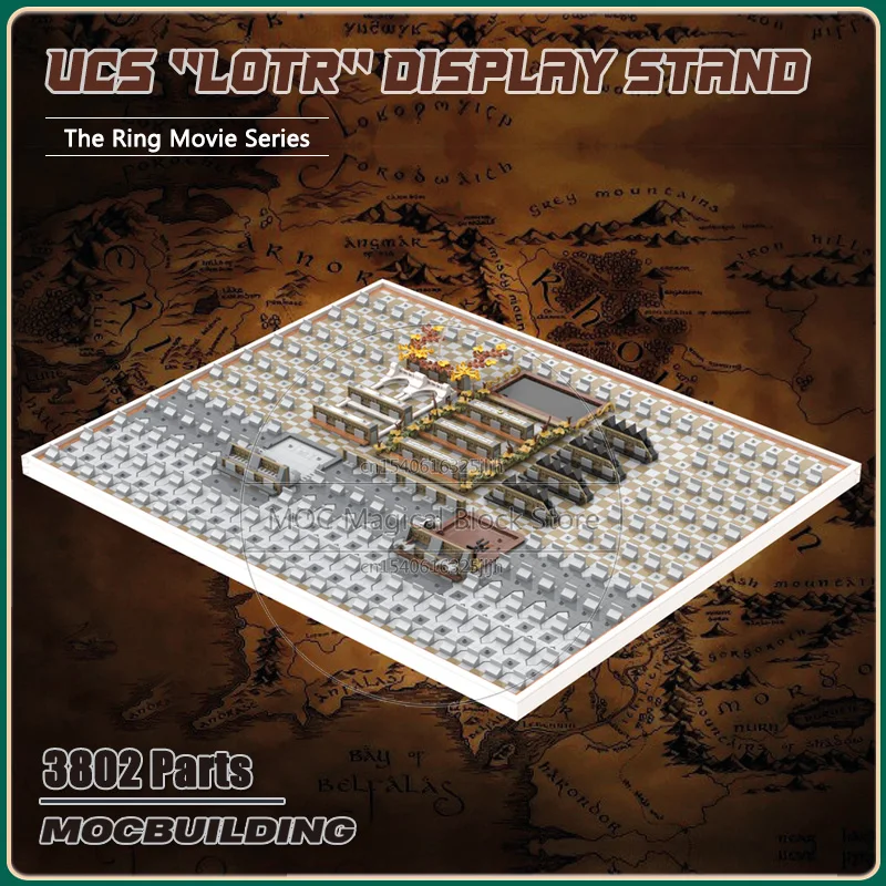 UCS Rings Movie Display Stand MOC Building Blocks Frame Model Technology Bricks Castle Architecture Model Collection Toys Gifts