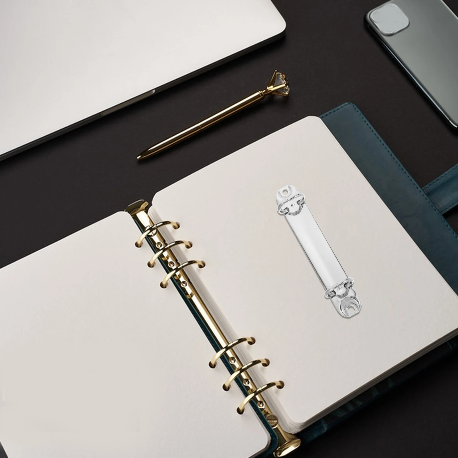 

DIY Metal Binder Rings Mechanism Kit for Notebook Folder Planner Silver Book Ring Binder Loose Leaf PaperBinder Clasp