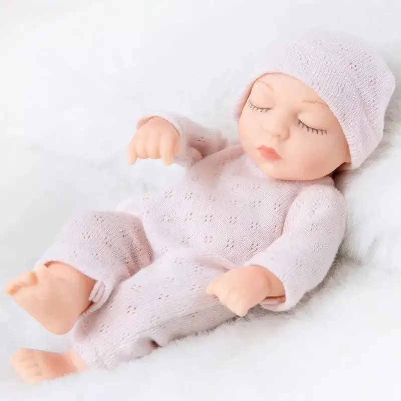Reborn bébé poupées enfants jouets 7 pouces jouet 18 cm Figure Kawaii articles expédition rapide poupée avec vêtements chapeau pour filles enfants compagnon