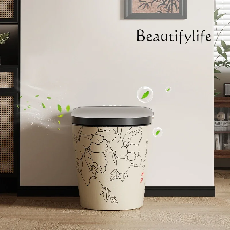 N69 Fully automatic smart toilet, automatic flip toilet, siphon flush foam shield, no water pressure limit