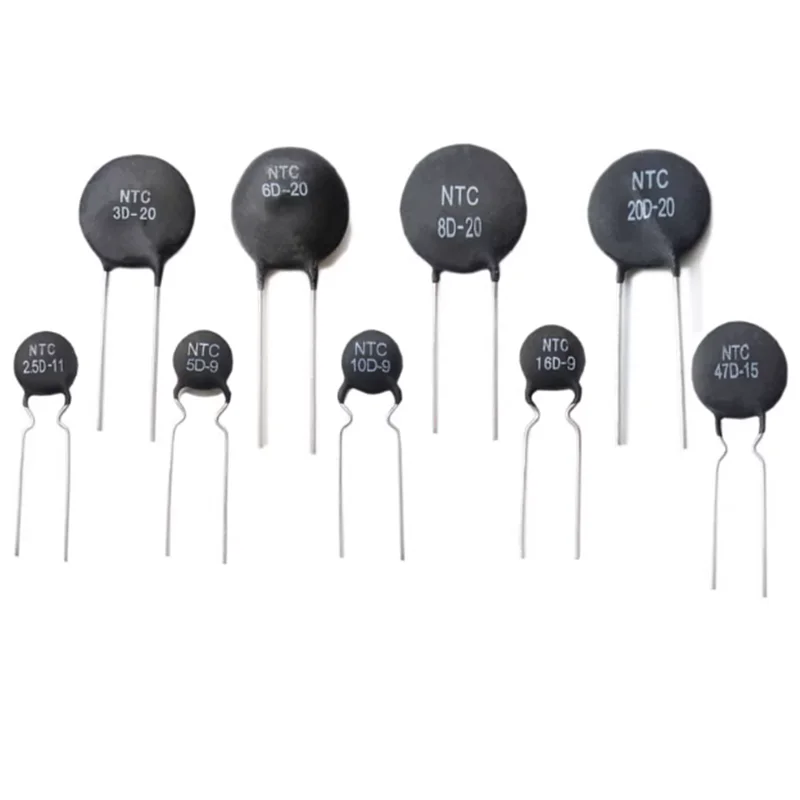 10PCS NTC Negative Temperature Coefficient of Thermistor 1.3D/1.5D/2.5D/3D/5D/8D/10D/12D/16D/20D/22D/33D/47D/50D/100D-5/7/11/13/