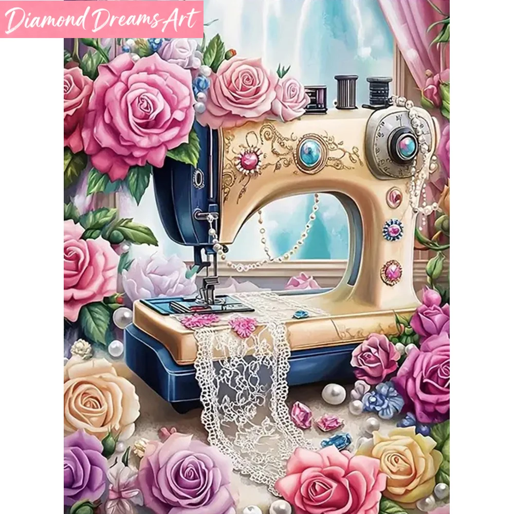 Rahmenlose, neue DIY-Diamantmalerei-Nähmaschine, Landschafts-Acryl-Bastelbedarf, Mosaik-Blumen-Stickerei-Dekor für H