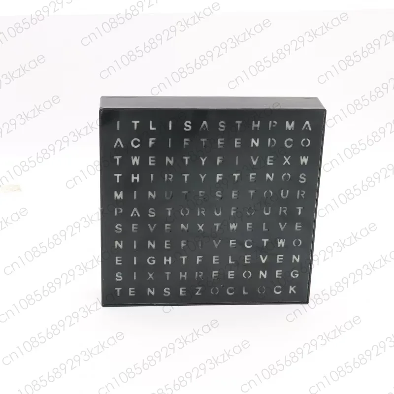 Fashion Creative English Display Desktop Clock Advanced Sense Office Learning Desktop Clock LED English