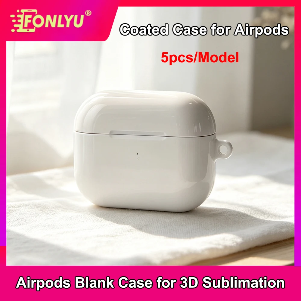 FONLYU 3D Sublimation Mold Case for Airpods Pro 3 2 1 DIY Heat Transfer Press Printing Earbuds Earphone Cover Personalize Print