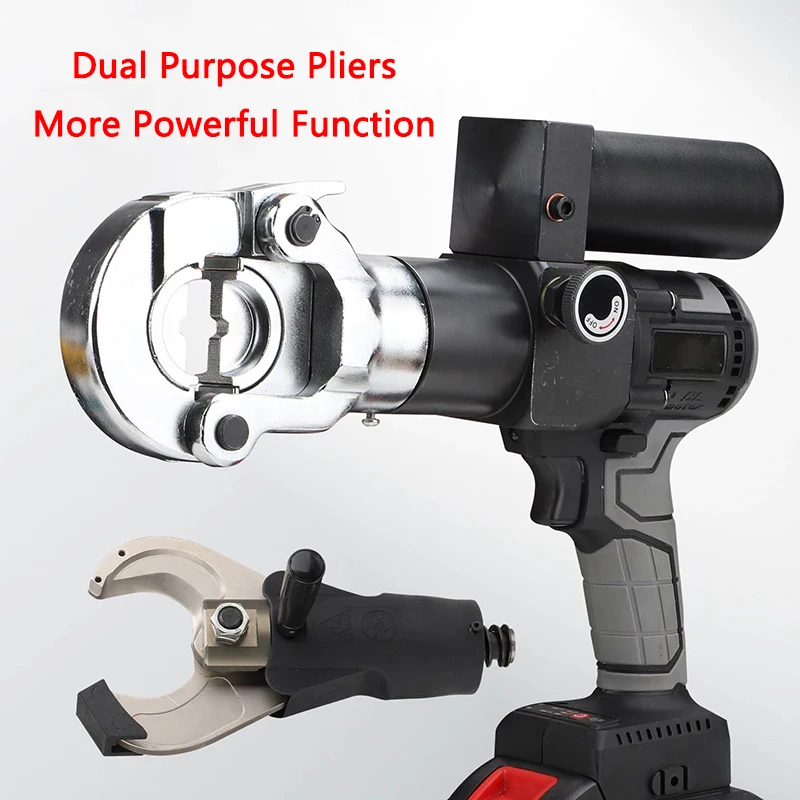 Electric Hydraulic Pliers Wire Cutting and Crimping Pliers Dual Purpose Machine Cable Cutter/Cable Crimping Two Functions