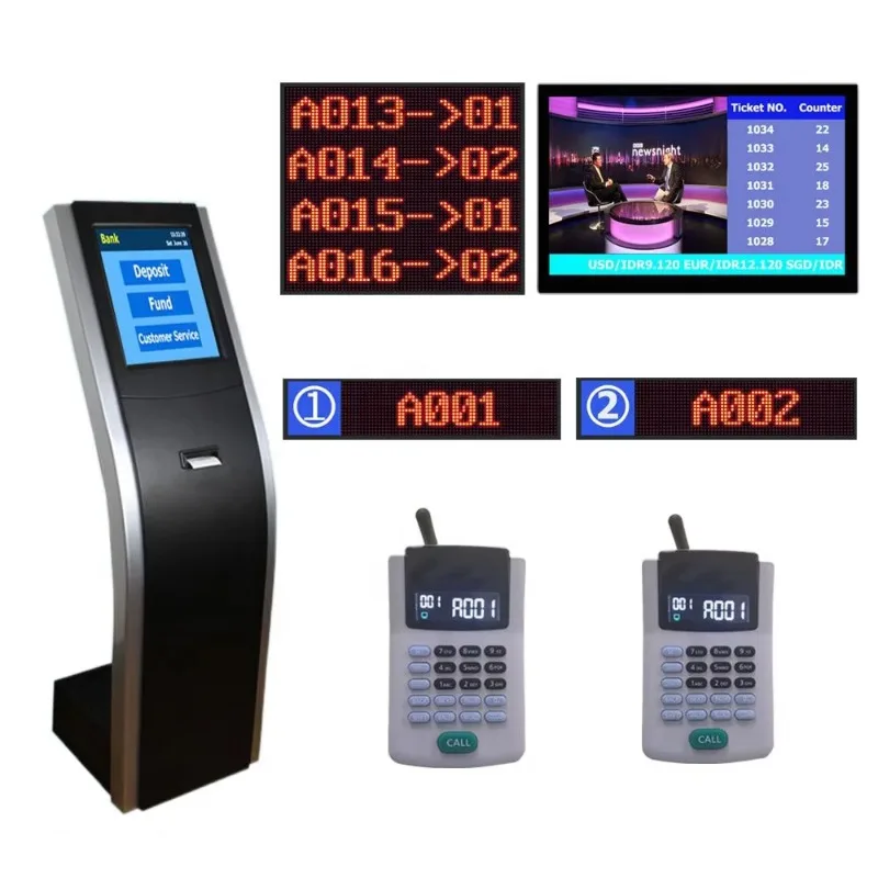 Banking Service Counter Queue Management Token Digital LED Counter Display