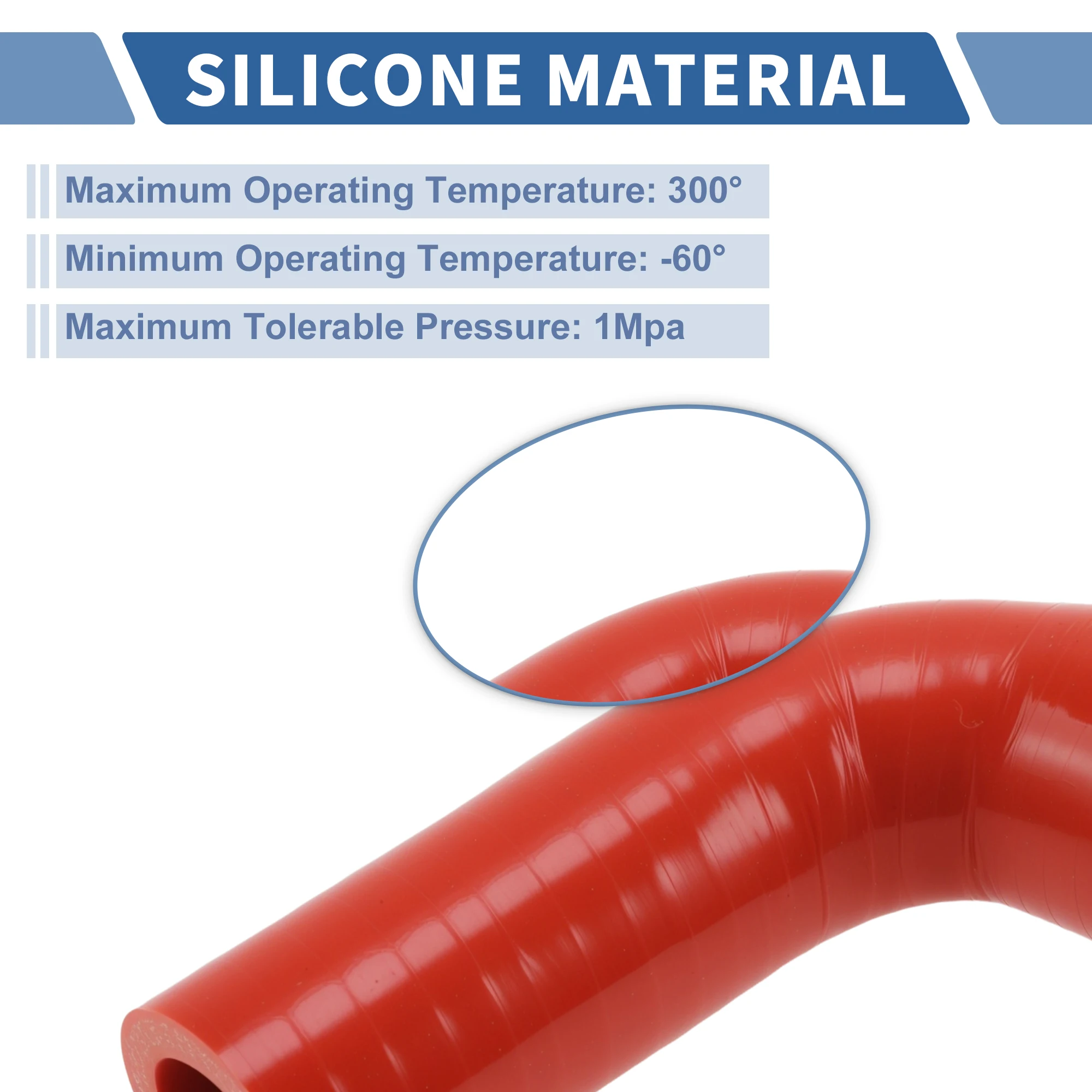Uxcell 29mm To 127mm ID 90 Degree Silicone Elbow Coupler Hose Car Coolant Tube Universal Reinforced Silicone Tubing Intake Boots