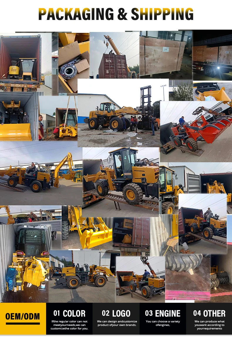 Robuster Hydraulikbetriebener Kompakt-Radlader mit Großer Schaufel und Hoher Traktion für Bau-, Landwirtschafts- und Erdbewegungsarbeiten – Detail 11