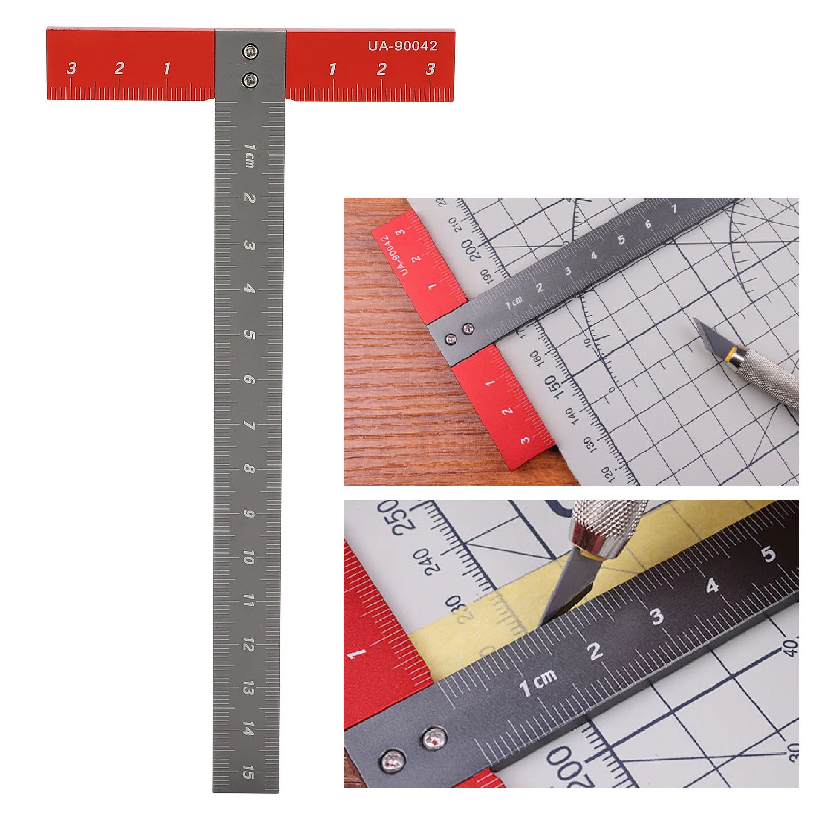 Ruler T  Ruler Aluminum Alloy Accurate Scale Multifunctional Portable Woodworking Ruler Woodworking Ruler T  Ruler