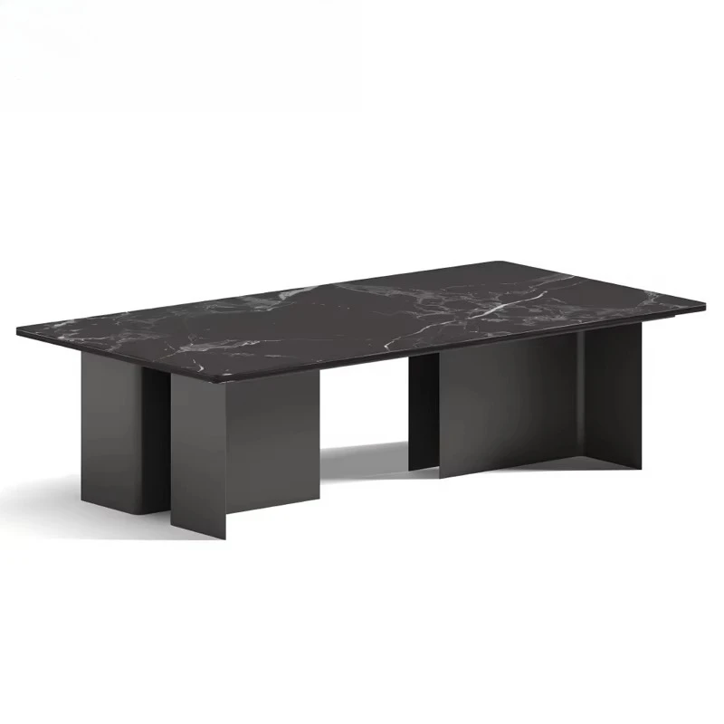 

@！Luxury High-end Modern Metal Coffee Table with Marble Top Durable & Easy to Clean for Living Room