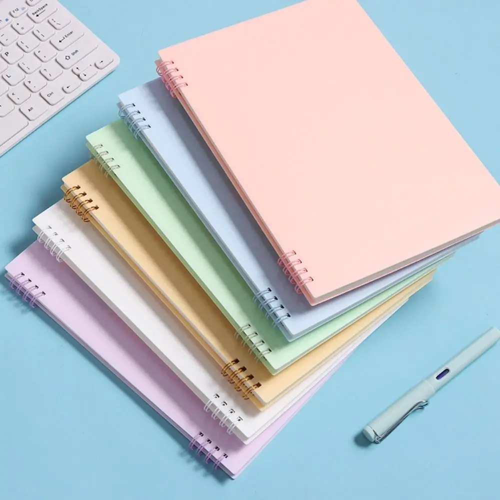 Thickened Coil Spiral Notebook Multipurpose Horizontal Line Coil Diary Simple and Fresh Daily Agenda Writing Stationery Basic