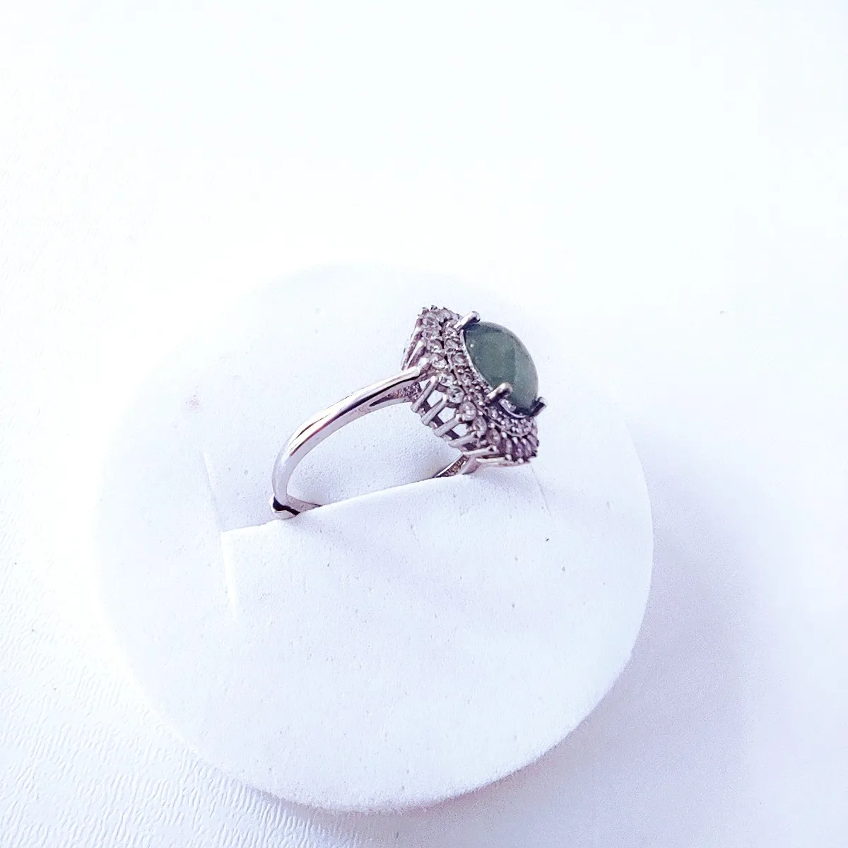 KJJEAXCMY Brand Boutique Jewelry 925 Sterling Silver Jadeite Women's Colorful Gemstone Vintage Ring Girl Handmade Craft