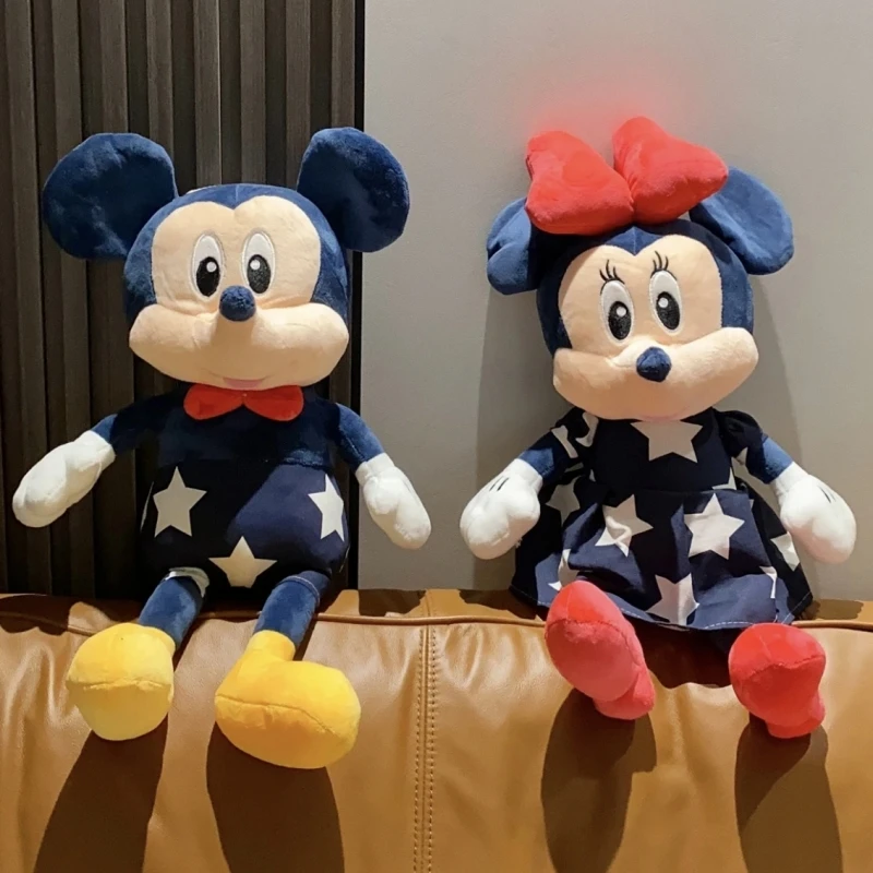 Pluszak Disney Star Mickey 2025, lalka Minnie, duży zestaw dla par Myszki Miki, zabawka do zabawy z dziećmi, poduszka, lalka, prezenty urodzinowe