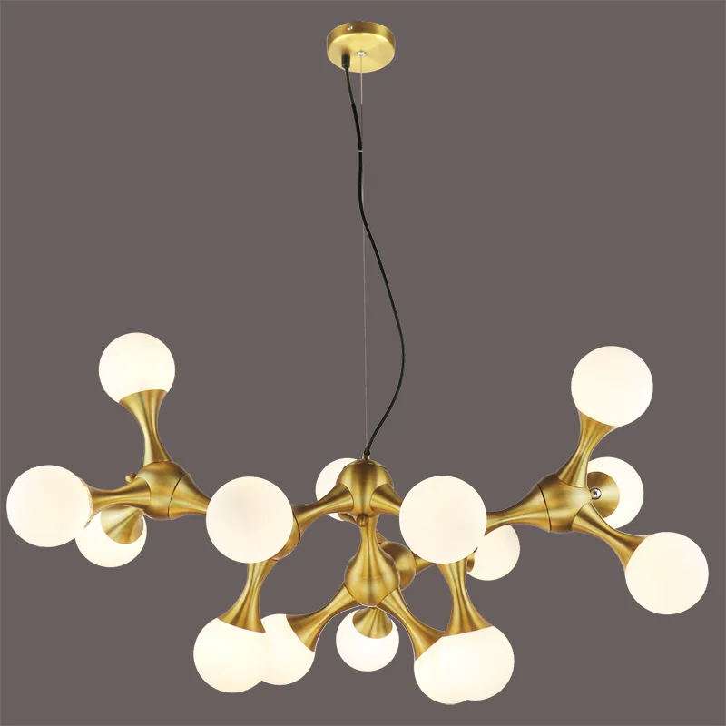 

Nordic Molecular Lamp For Home Dining Living Room Chrome Gold Luxury Creative design luminair Postmodern Chandelier Glass Light