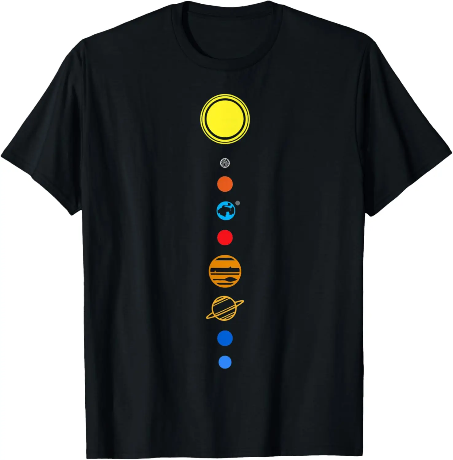 Solar System Shirt - Minimalist Planet, Sun and Astrology T-Shirt