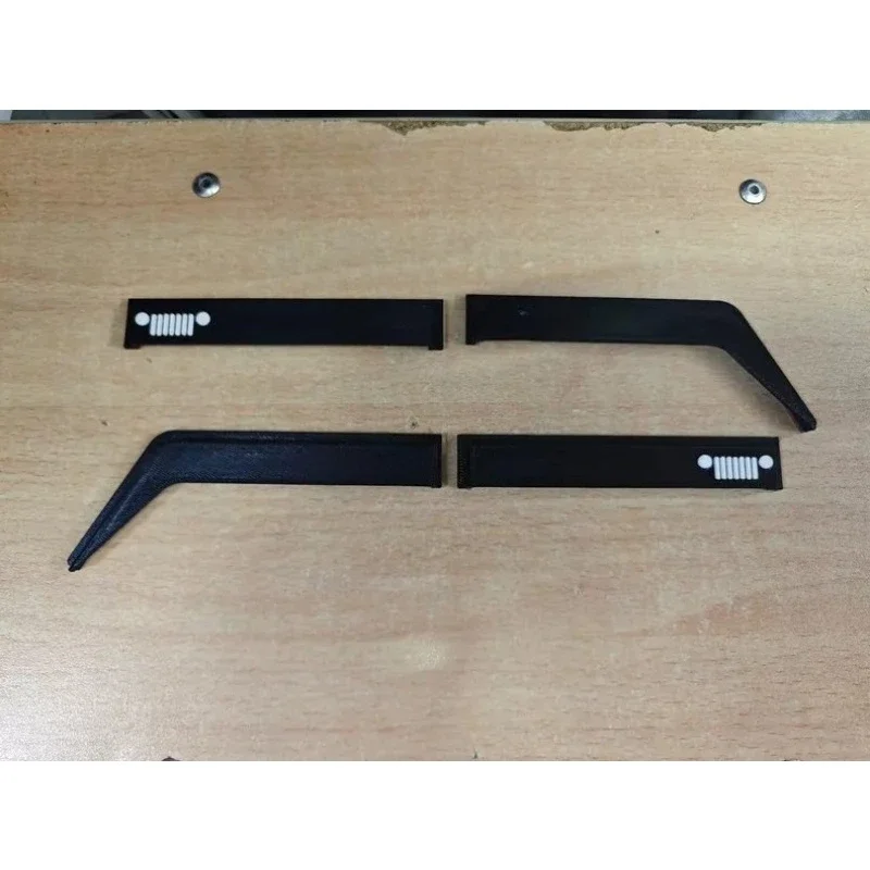 3D Printed PETG Thickened Durable No-Drill Fit Window Deflectors Rain Guards for RLAARLO MK07—1/7 RC Crawler Scale Accessories