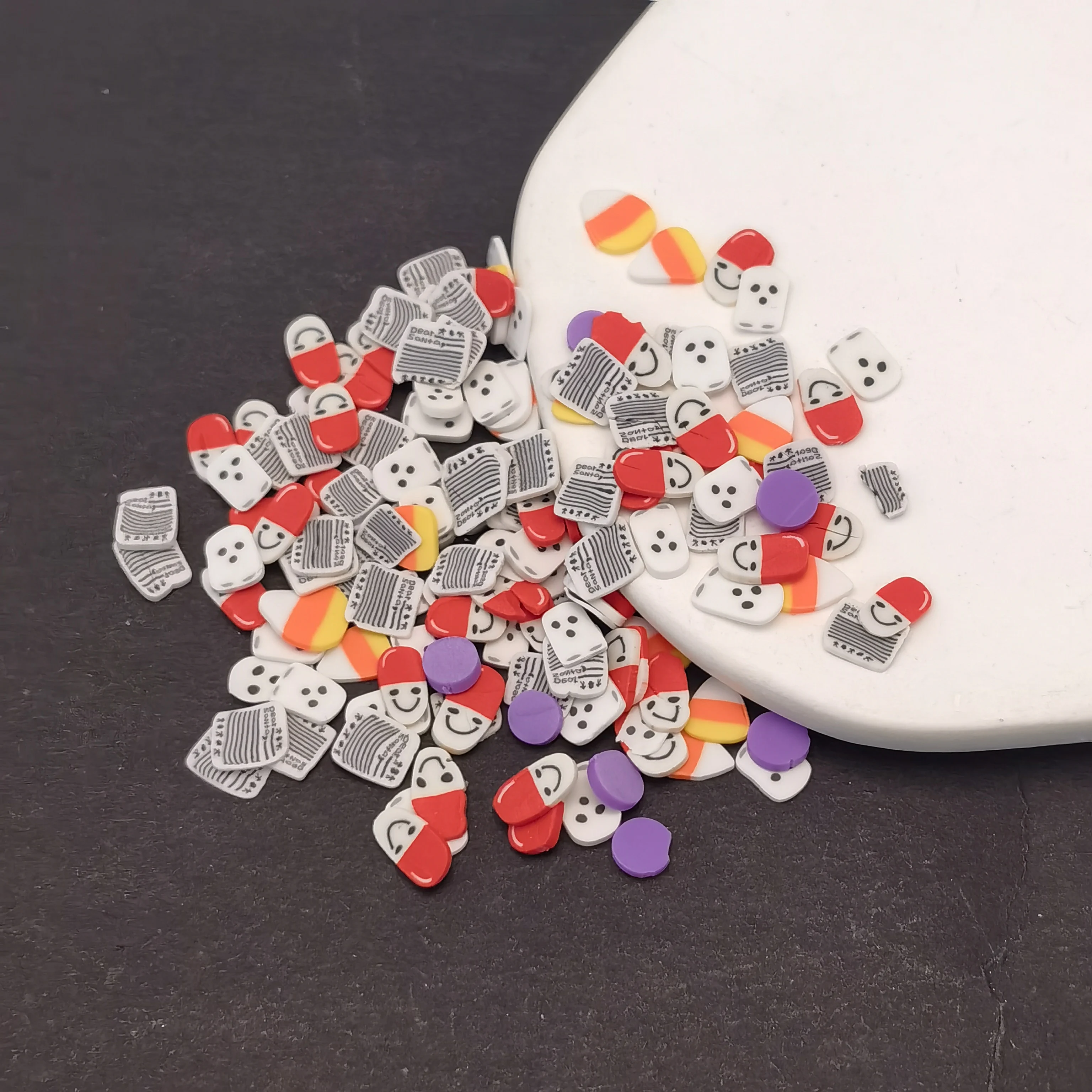 Halloween Series Capsule Ghost Mixture Polymer Clay Slices Sprinkles For DIY Crafts Slime Filling