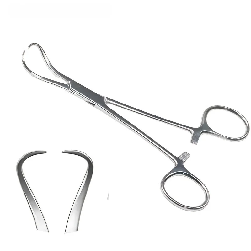 JAVIDENT 1pc Dental Surgical Tweezers Cloth Towel Clamp Forceps Pointed Napkin Pliers Stainless Steel Dentistry Instruments