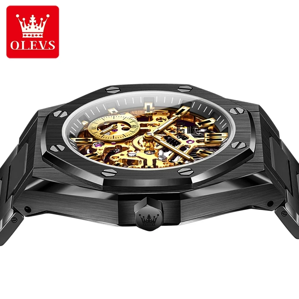 OLEVS 6669 High Quality Luxury Automatic Men's Watches Stainless Steel Original Mechanical Watch for Men Casual Men's Wristwatch
