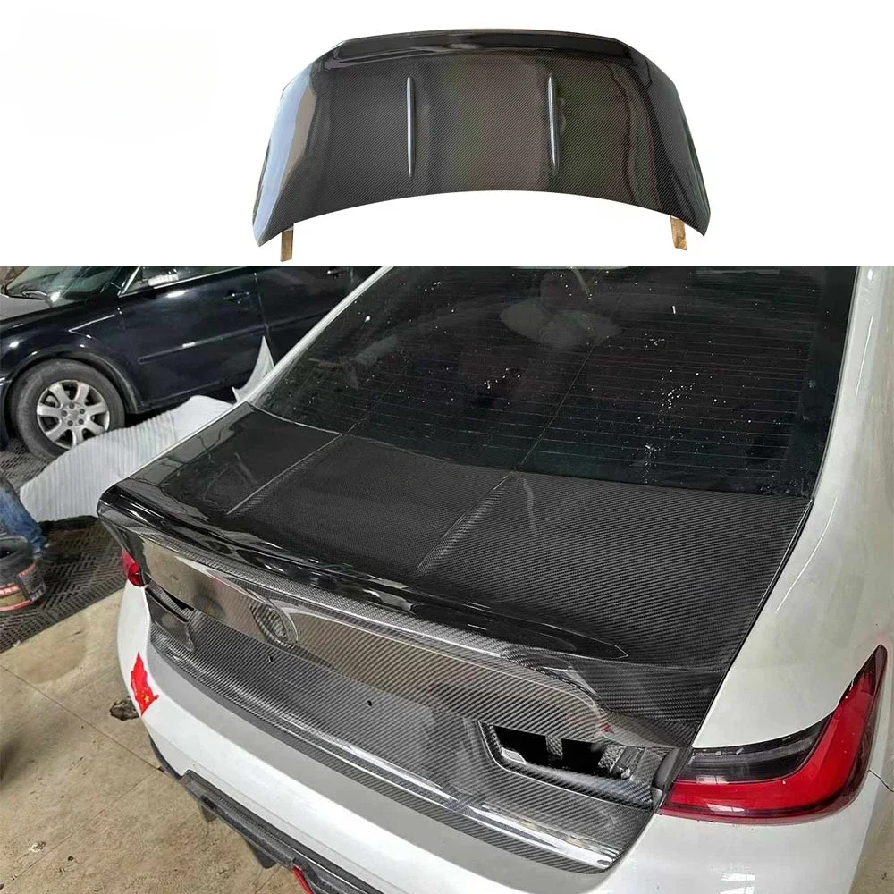 ZS BMW G20 Accessories Rear Trunk Cover For BMW 3 Series G20 2019-2022 Upgrade CSL Style G20 Carbon Fiber Trunk