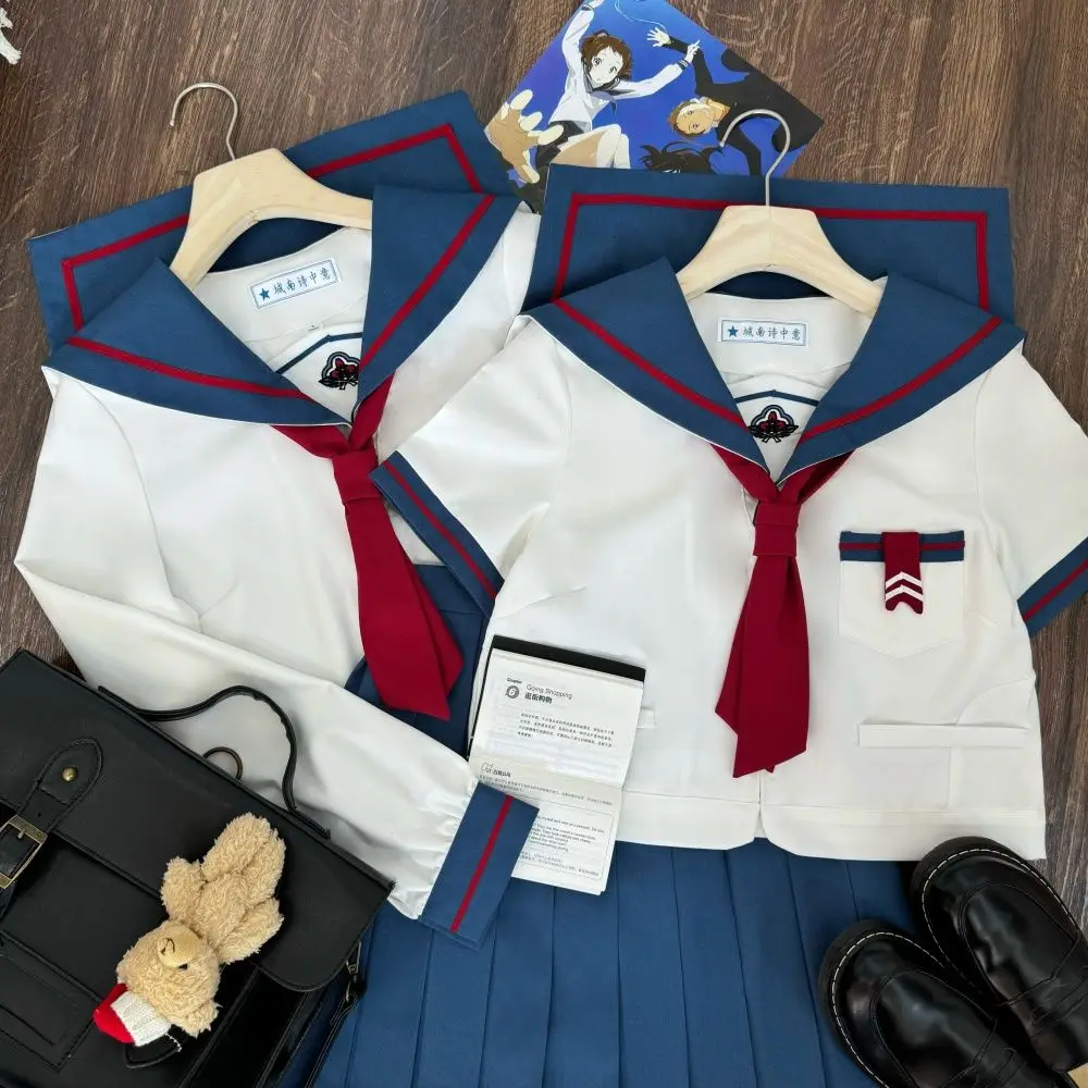 JK Suit Abito da marinaio Uniforme Anime Blu Stile giapponese Forniture scolastiche Senso Gioco di ruolo Ragazza carina
