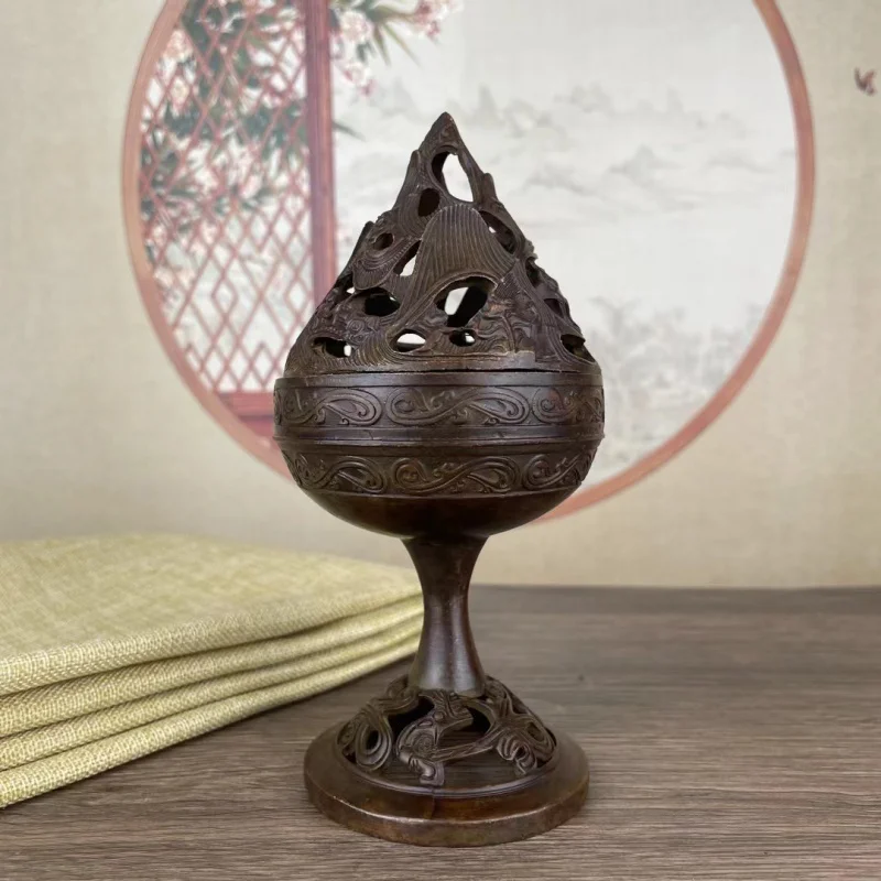 First-Hand Supply Multiple Antique Panlong Boshan Furnace Boshan Incense Burner Living Room Agarwood Household Plate Incense Bur