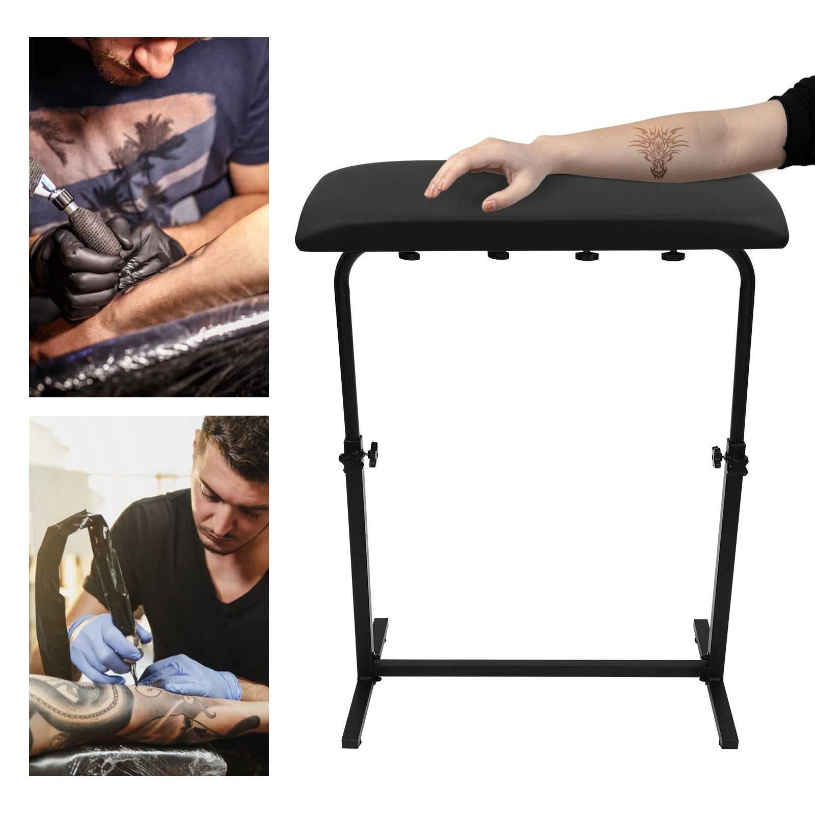 

Tattoo Arm Rest Stand Rotatable Adjustable Arm Rest Bracket Tattoo Table with Oversize Pad Tattoo Supplies for Beauty Salon