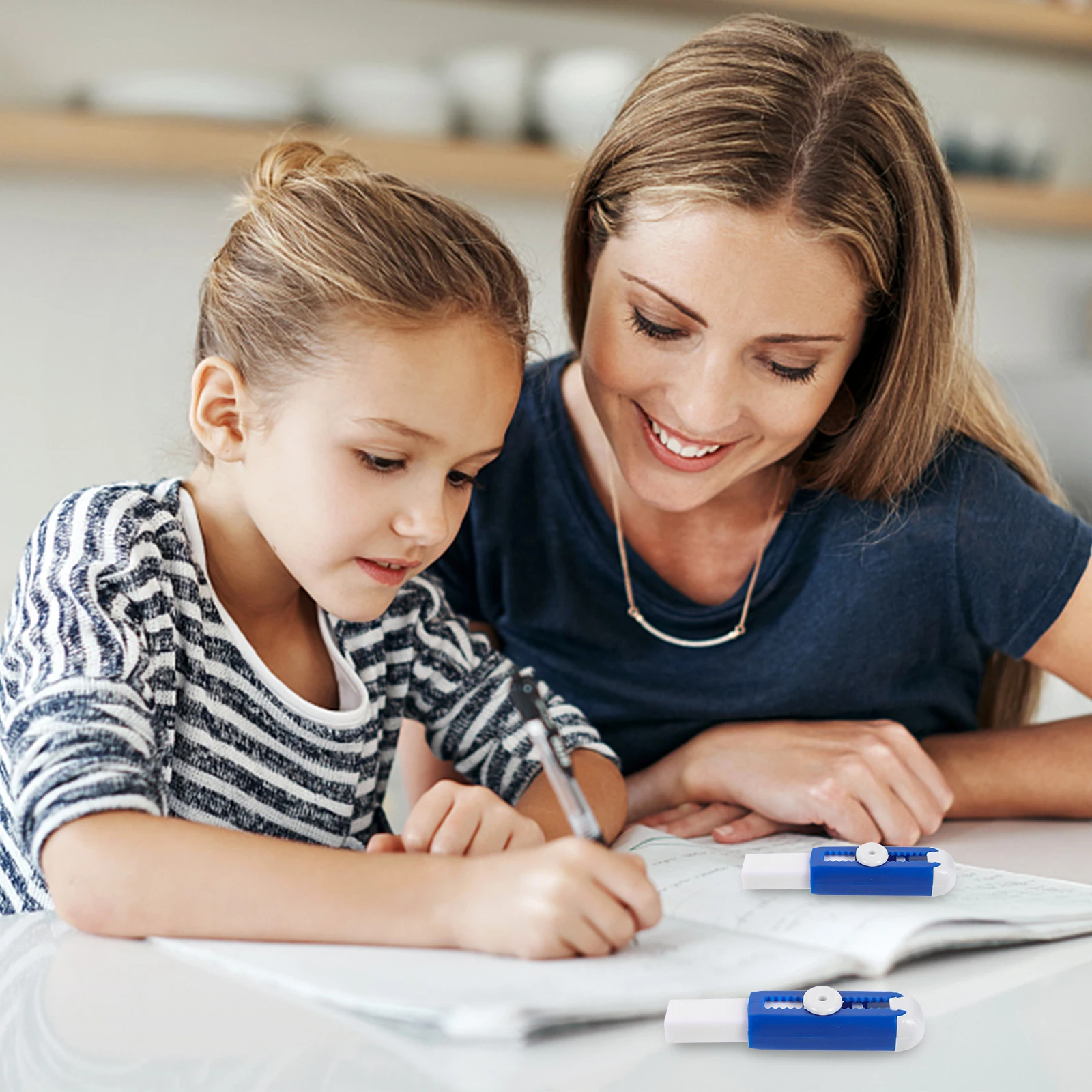 

5 Sets Erasers for School Portable Retractable Pencil Kneadable Novelty Mini Student