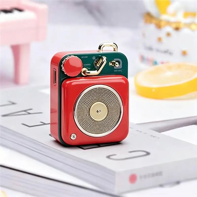 Hot Colorful Mini Music Player Portable Bluetooth Wireless Speaker Atomic Retro Phonograph Design For Home And Outdoor Use C