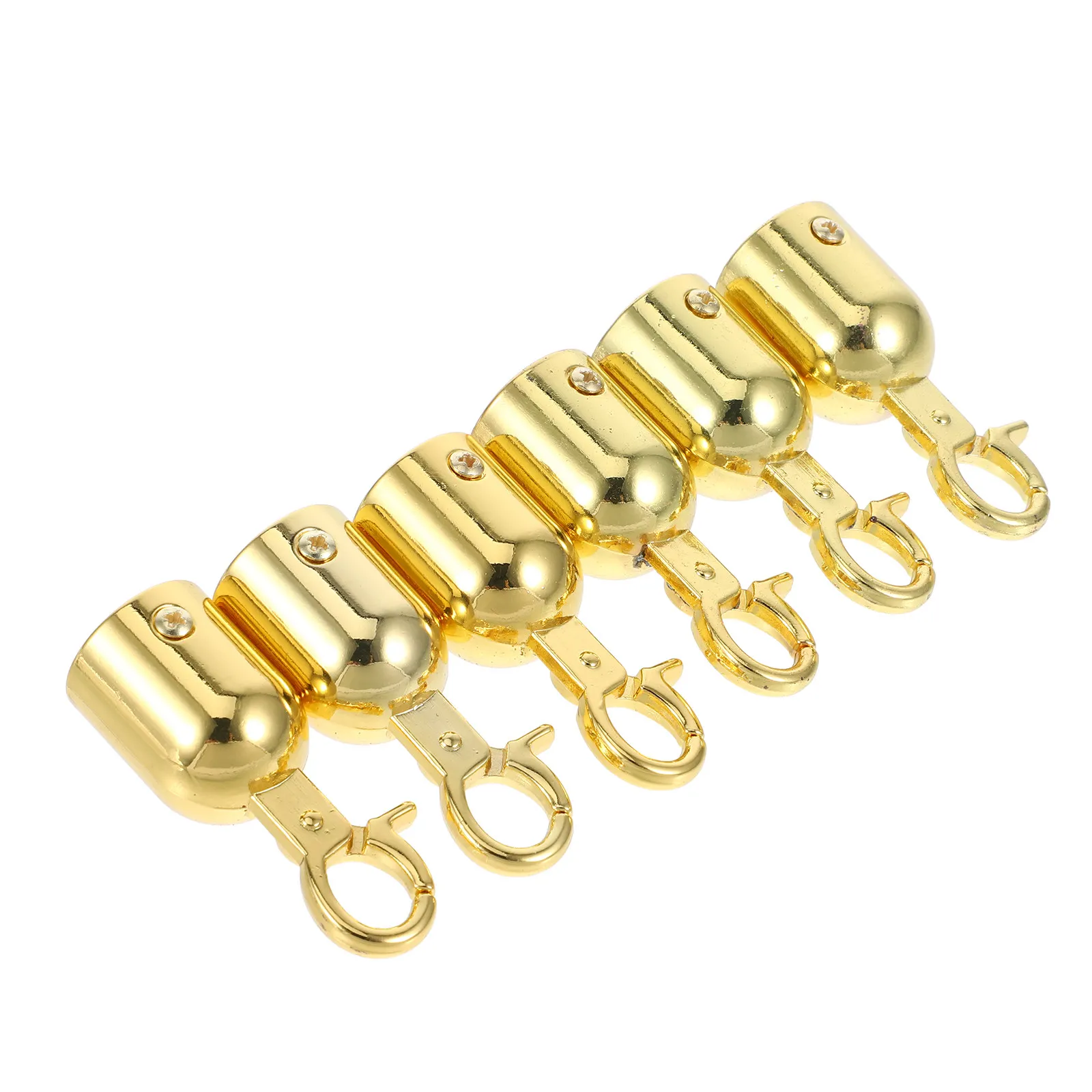 6Pcs Rope End Cord End Caps Stanchion Rope Hook Safety Barrier Hook for Crowd Control Queues Handrails Cord Locks