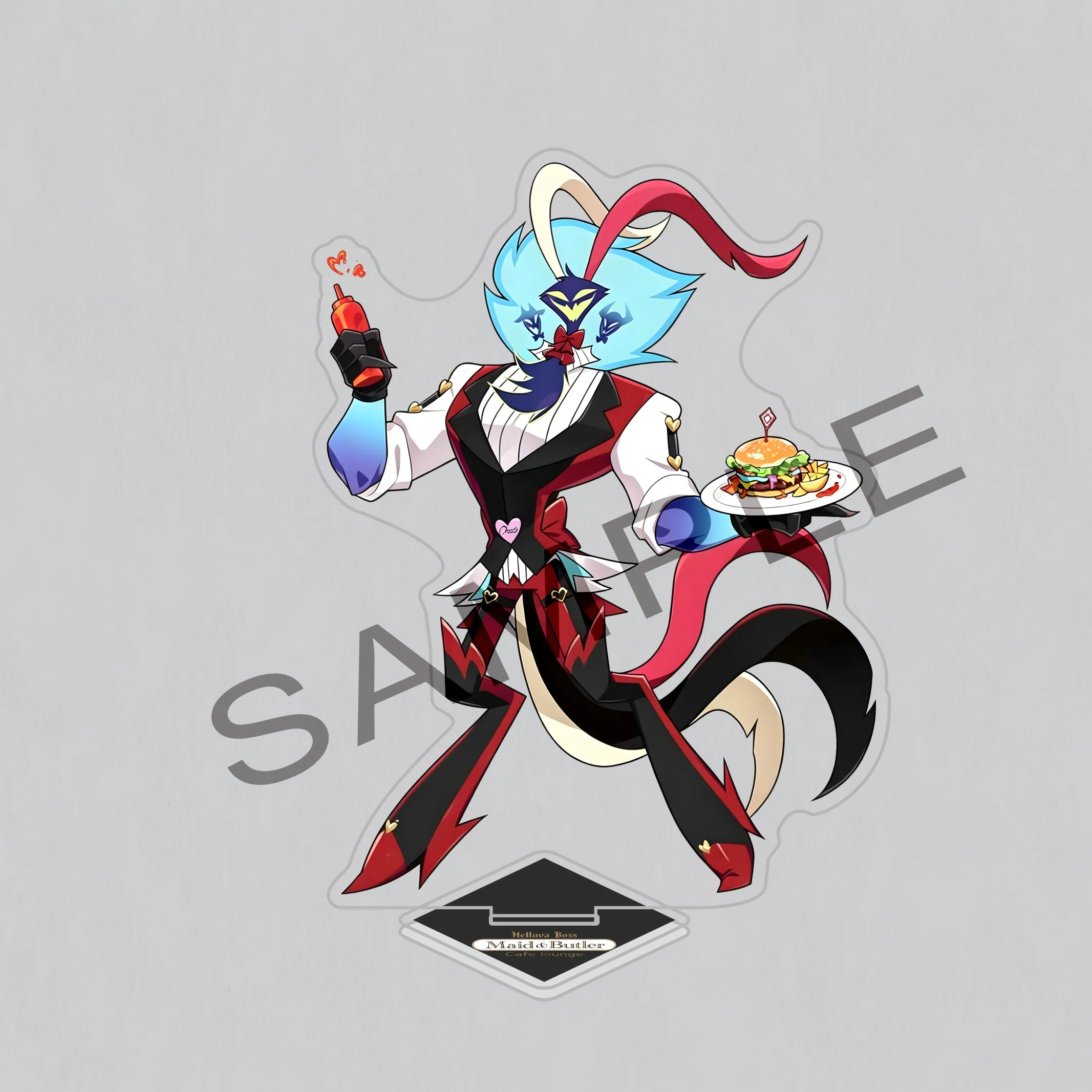15Cm Anime Acrylic Stand for Helluva Boss Maid Butler Series Desktop Decoration Gift for friends Mammon Asmodeus keychains