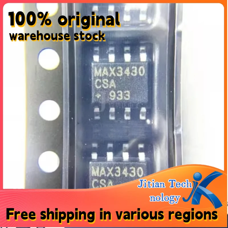 100% original inventory 10PCS MAX3430CSA MAX3430 SOP8 Transceiver chip IC Channel direct sales