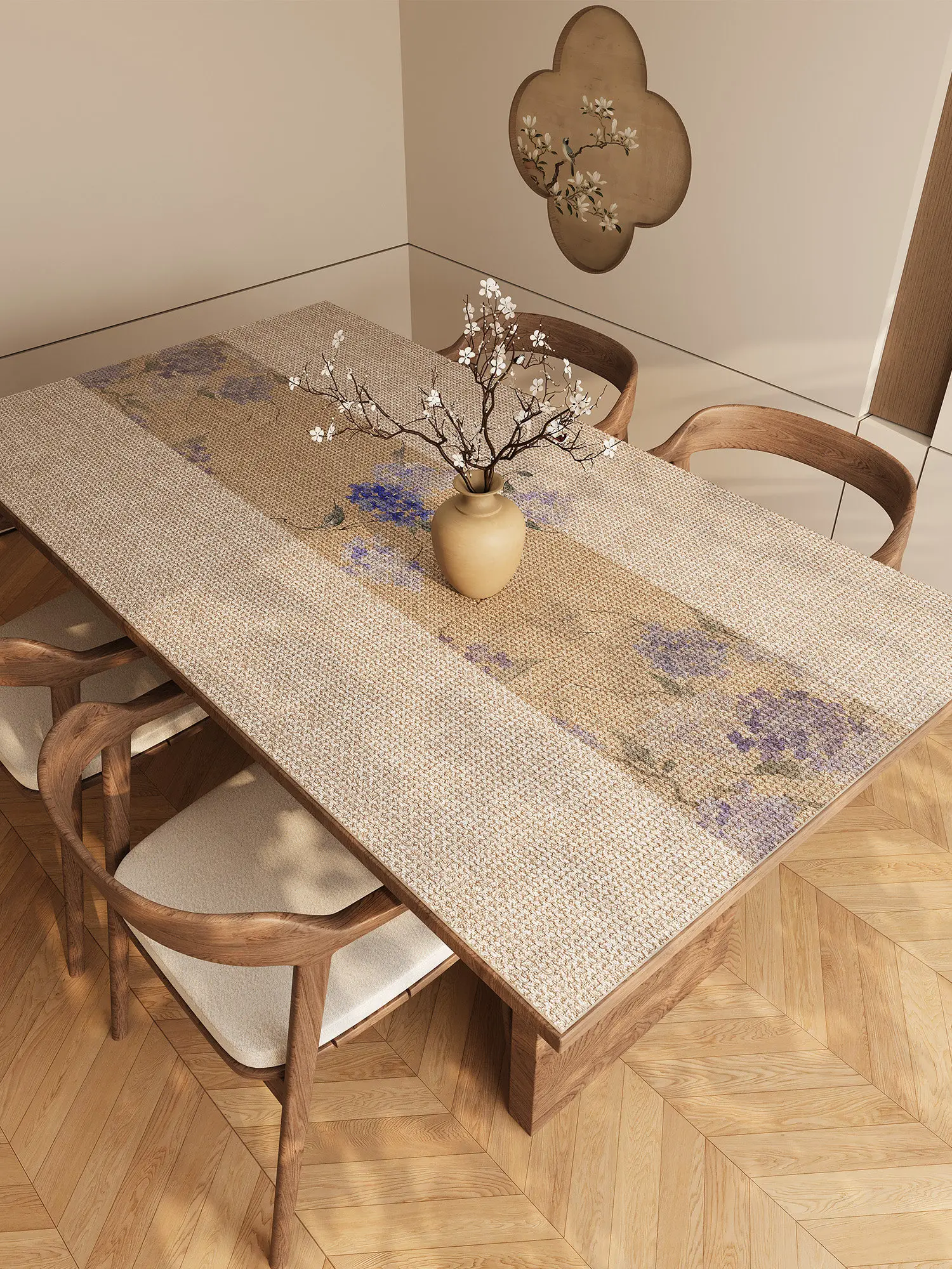 Dining table mat oil-proof waterproof leave-in thermal insulation leather coffee table tablecloth desk countertop mat