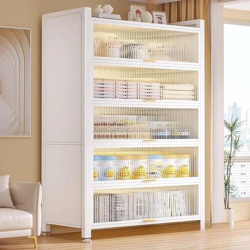 Storage Cabinet Household Dustproof Steel Kitchen Locker Children's Snack Cabinet Wardrobe Balcony Living Room