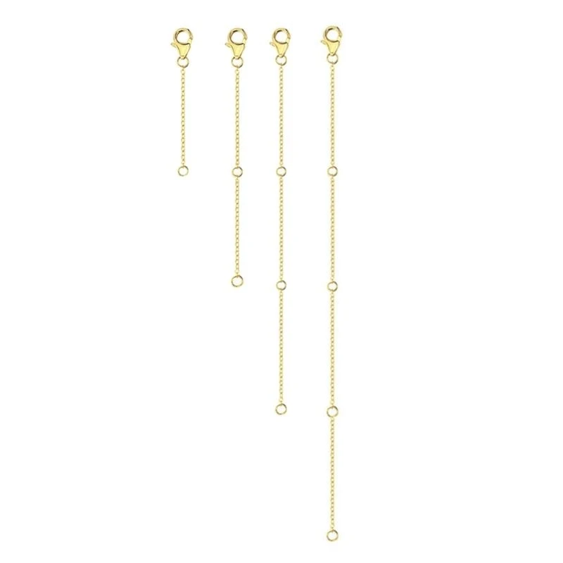 3XUA 4 Piece Chain Extension Flexible Necklace and Bracelet Lengthener Accessory