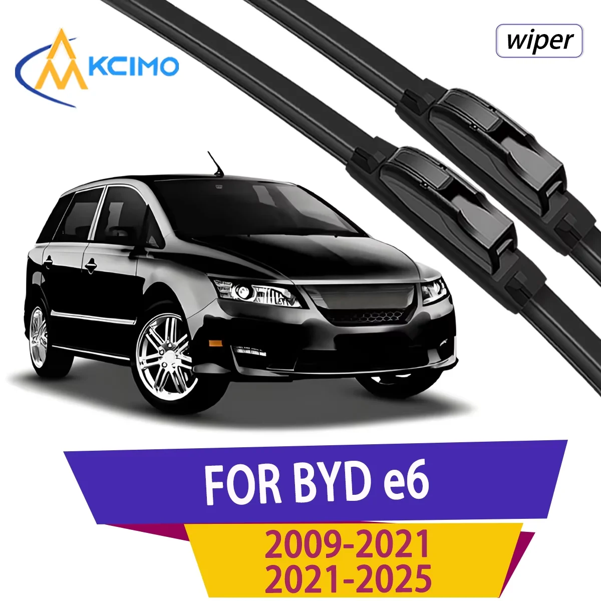 

2pcs Quality Windscreen Silent Black Car Rain Brush Suitable for BYD e6 2009-2021 2021-2025 Front Wipers Windshield Auto Wipers