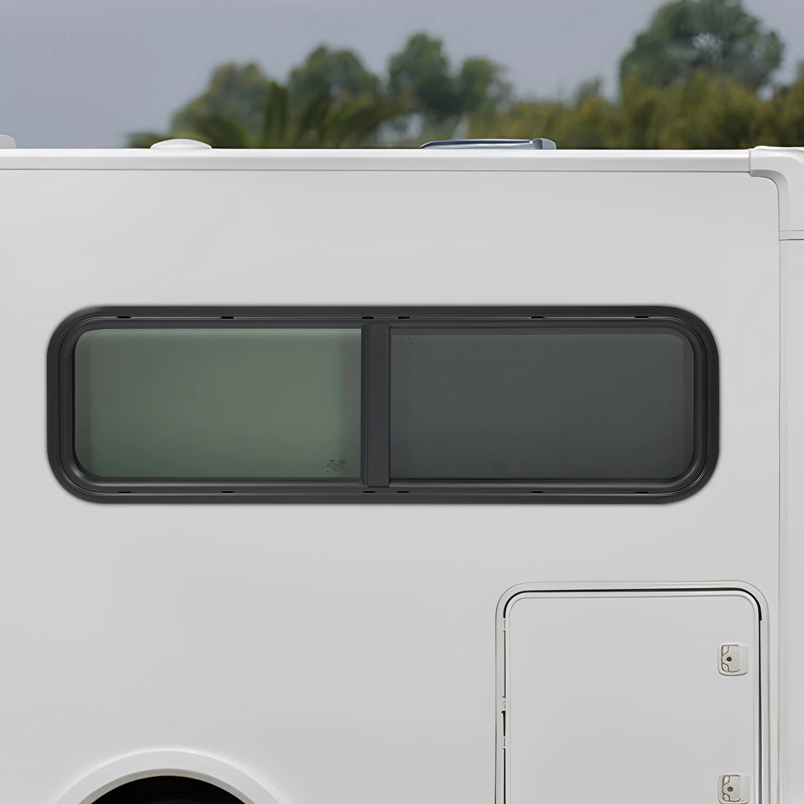 نافذة RV لمقطورة الدمعة العالمي RV تركيب جانبي تهوية الخصوصية يناسب 2-6 مللي متر 48-55 مللي متر سمك الصفائح المعدنية