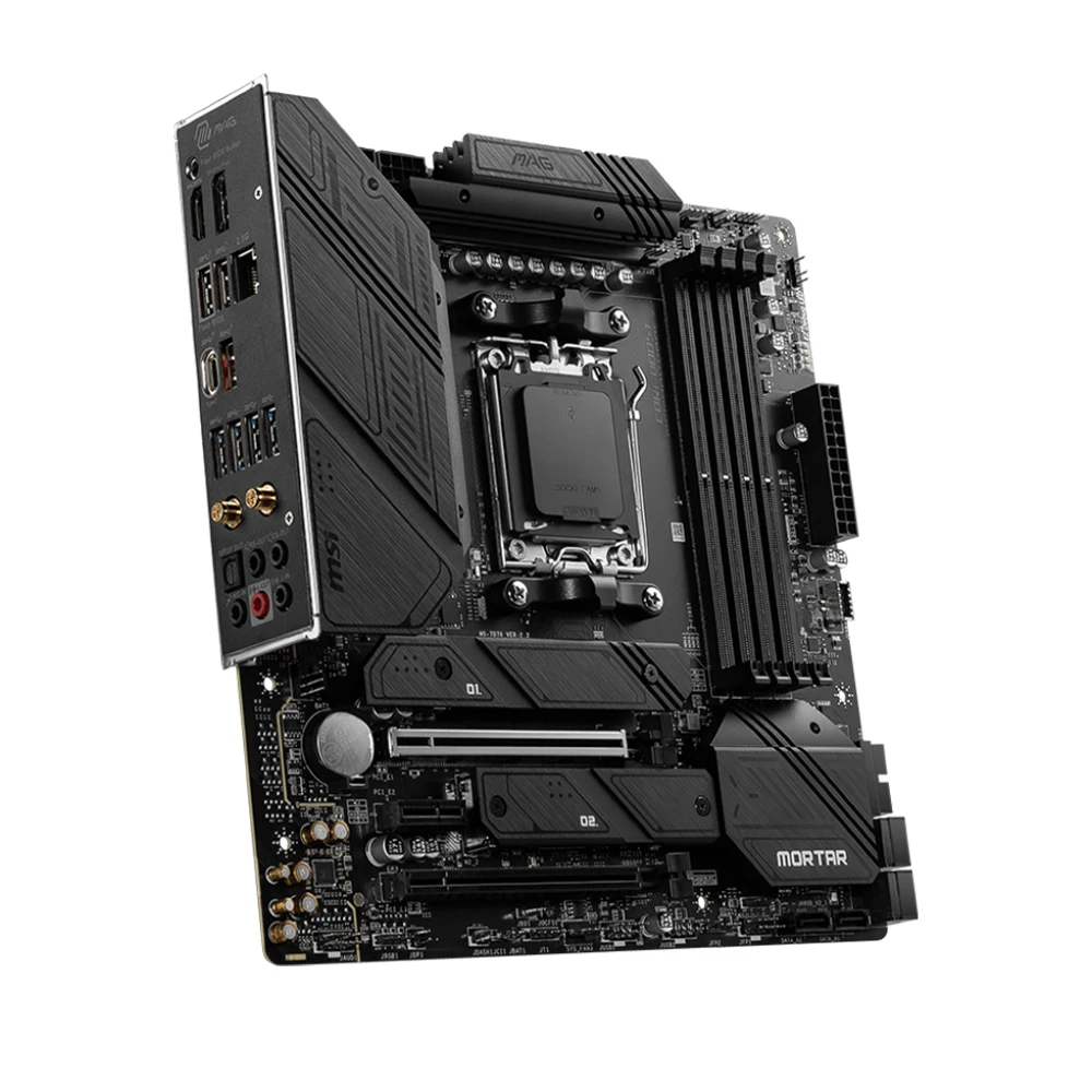 MSI MAG B650M MORTAR WIFI Motherboard Support Socket AM5 Ryzen 7 7700X 7800X3D Ryzen 5 7600X CPU 4xDDR5 M.2 HDMI mATX Mainboard