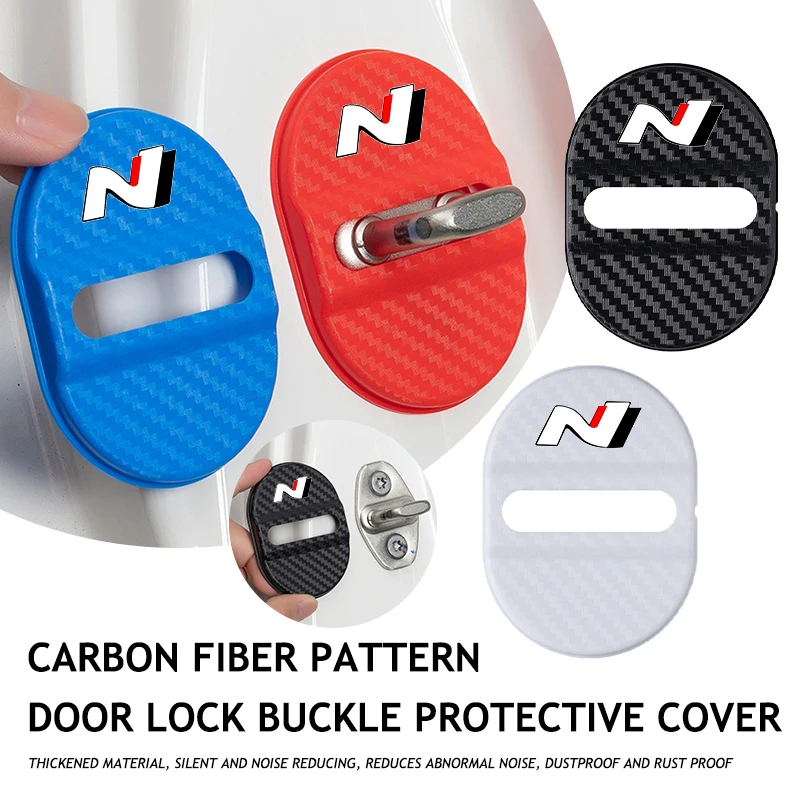 For Hyundai Car Styling Door Lock Protective Cover Door Lock Cover Case Accessories N Line Tuscon NX4 I20 I30 I10 Sonata Elantra