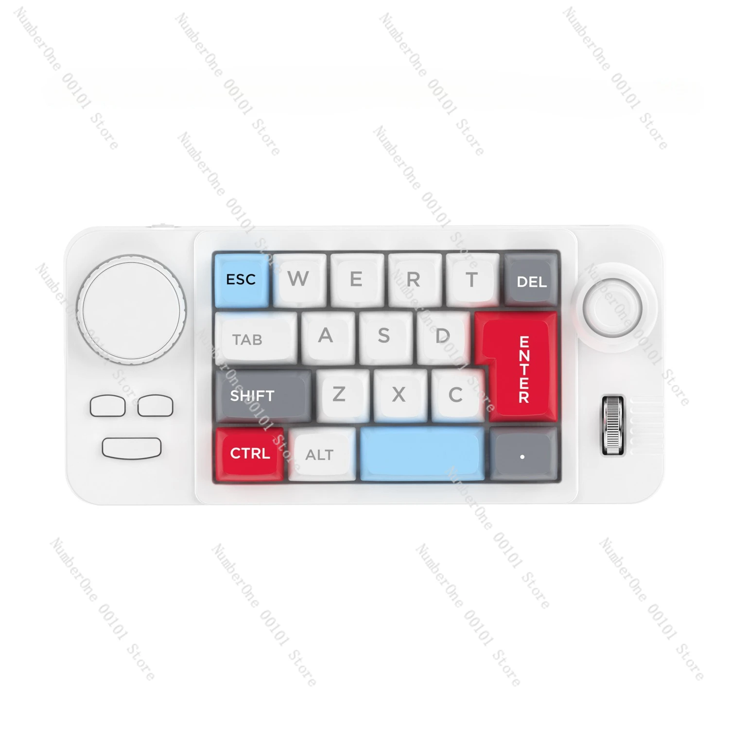 19-Key Macro Mechanical Keyboard with Rocker Double Roller RGB Backlit Hot-Swappable Wired Gaming