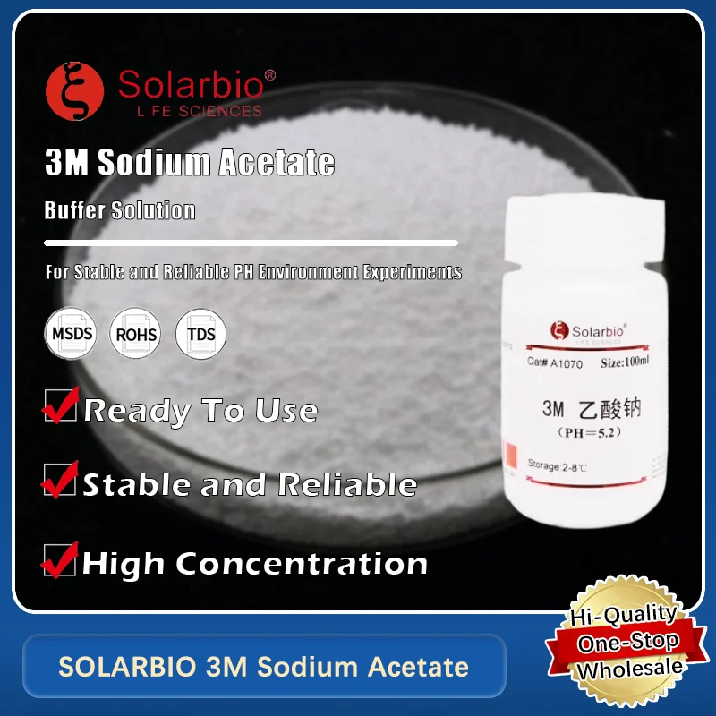 

SOLARBIO 3M Sodium Acetate pH 5.2 for Buffer Preparation and Laboratory Research Applications Original Product