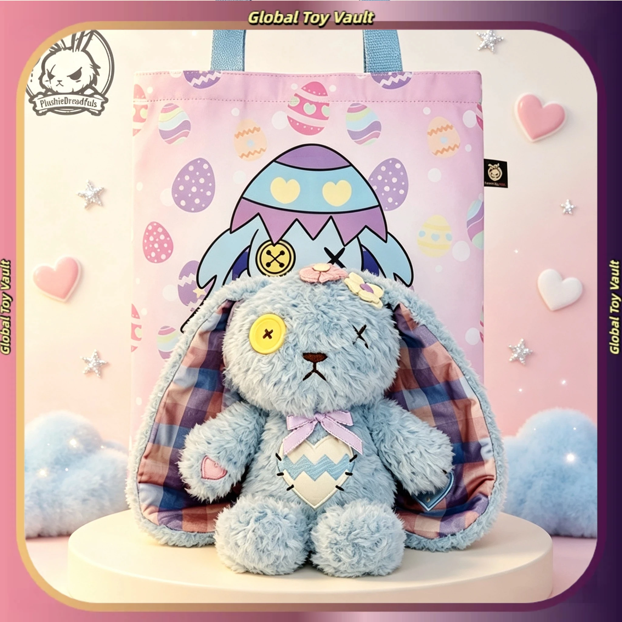 Plushie Dreamfuls Plush Doll Little Rabbit Doll Cartoon Figure Light Blue Love Rabbit Love Healing Trendy Toy Enthusiasts Gift