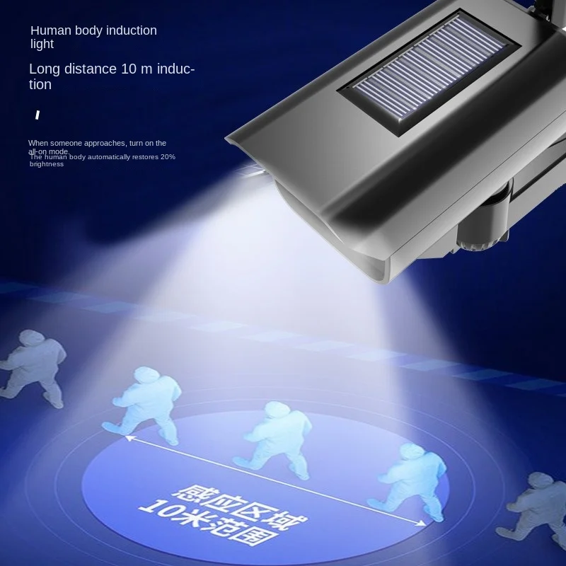 LED Solar Lights Motion Sensor Security Dummy Camera Wireless Outdoor Wall Light Flood Light IP65 Waterproof Led Solar Lamp