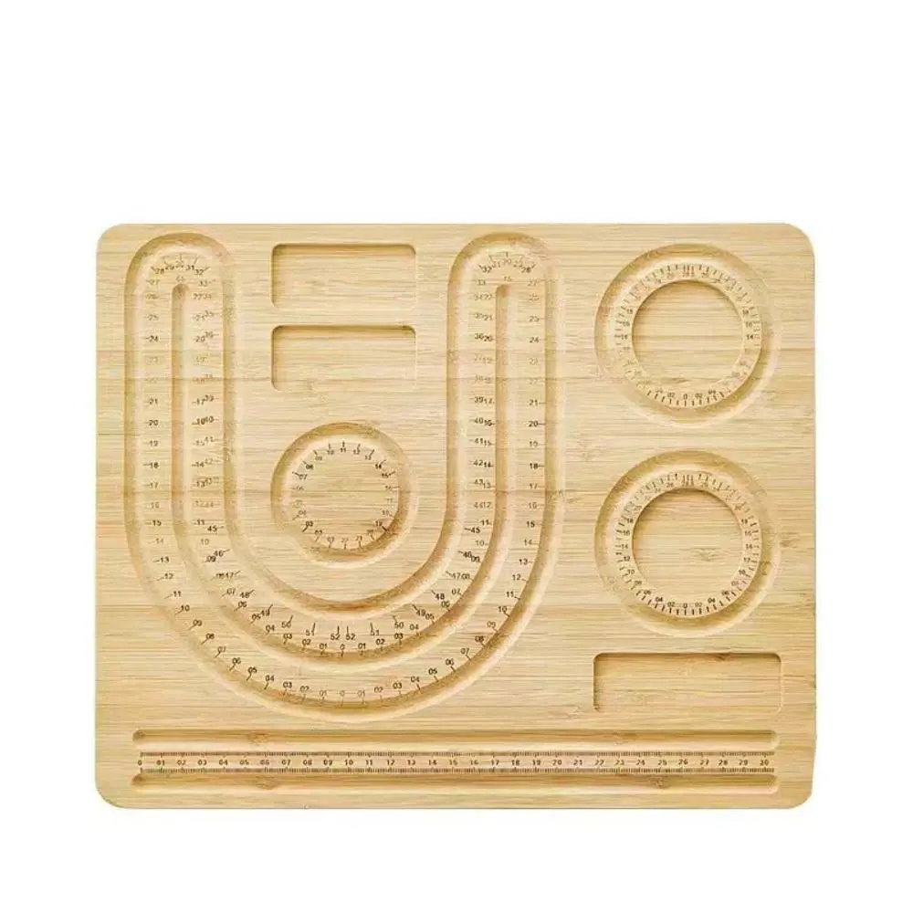 Multiple Types Jewelry Making Tray Eco-Friendly With Scale Jewelry Design Board Display Thickened Wooden Bead Board Gifts