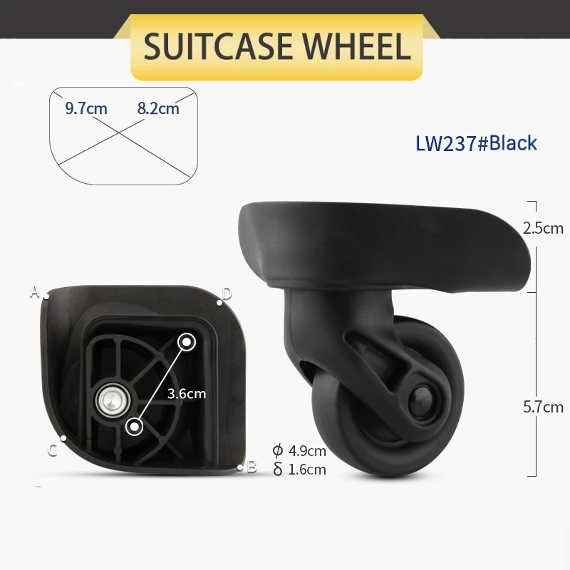 Mala Trolley Case, Roda De Transporte, Silencioso Universal Roda Acessórios, Substituição Roda, Boarding Caso Rodízios